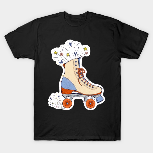 Retro Rollerskate T-Shirt by ChloesNook